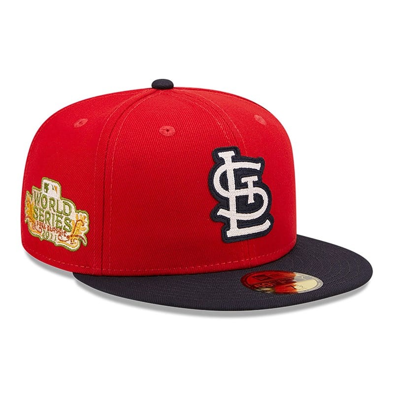 Red New Era St Louis Cardinals Ne Letterman Fitted Cap 59fifty | WGVU13487