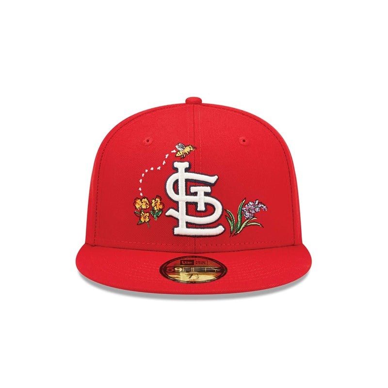 Red New Era St. Louis Cardinals Watercolour Floral Cap 59fifty | LYNF96035