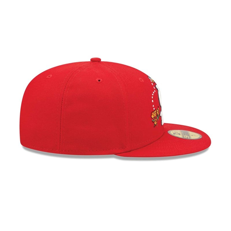 Red New Era St. Louis Cardinals Watercolour Floral Cap 59fifty | LYNF96035