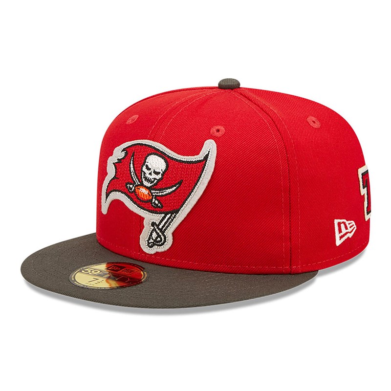 Red New Era Tampa Bay Buccaneers Ne Letterman Fitted Cap 59fifty | SVEL30269