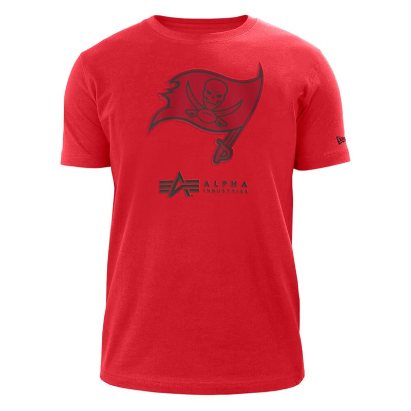 Red New Era Tampa Bay Buccaneers X Alpha Industries T-Shirt | XWVL95842