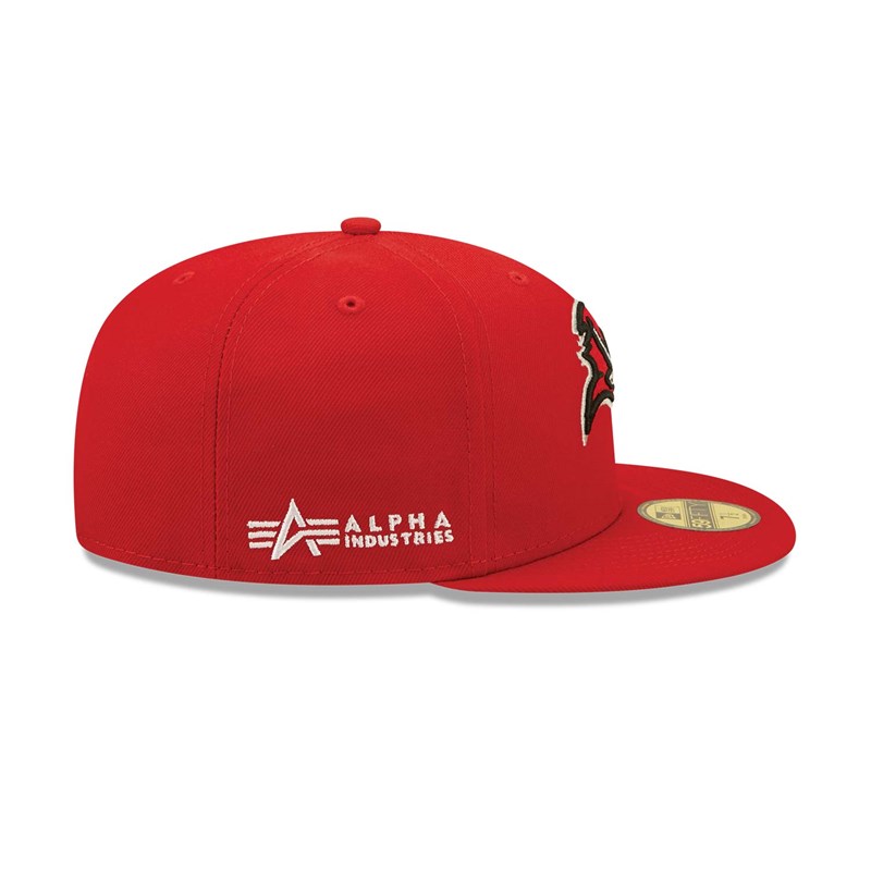 Red New Era Tampa Bay Bucccaneers X Alpha Industries Fitted Cap 59fifty | DNEF70186