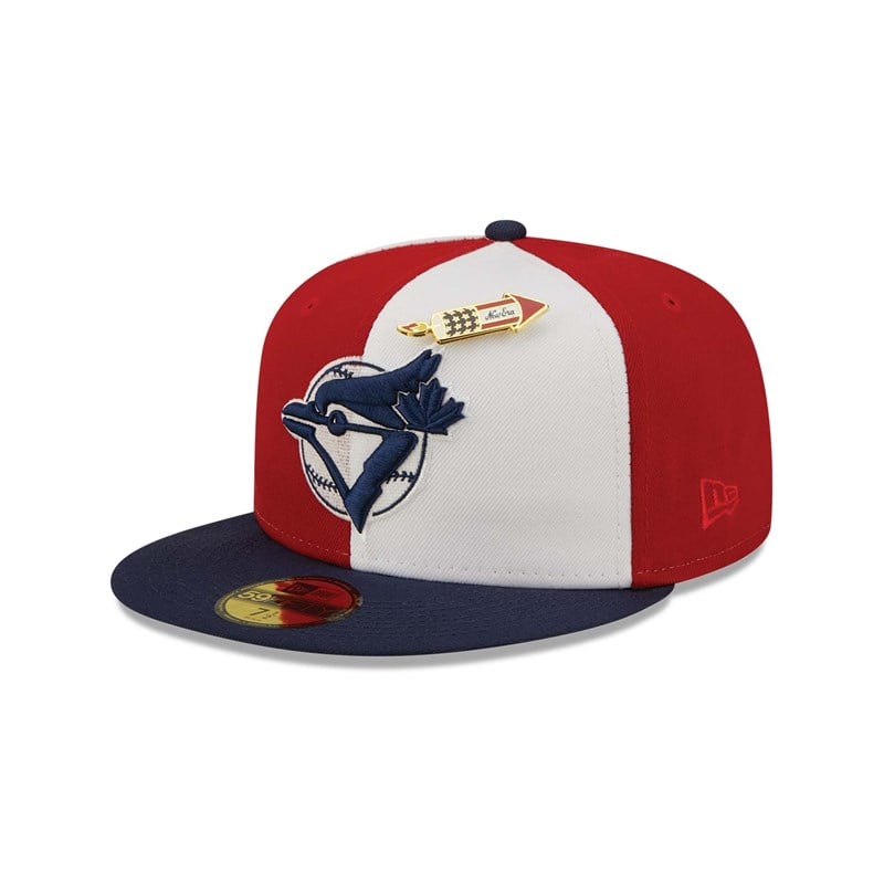 Red New Era Toronto Jays Pinwheel Americana Fitted Cap 59fifty | AUTL78623