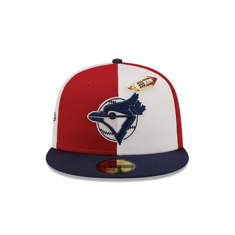 Red New Era Toronto Jays Pinwheel Americana Fitted Cap 59fifty | AUTL78623