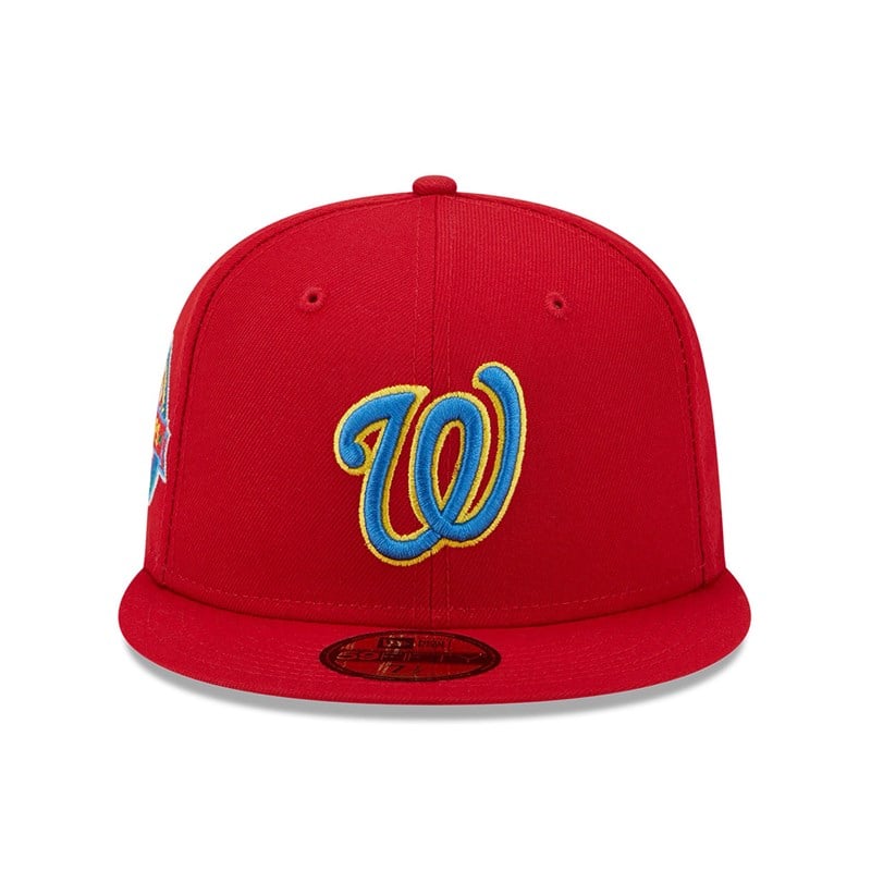 Red New Era Washington Nationals State Tartan Fitted Cap 59fifty | NXIG94102