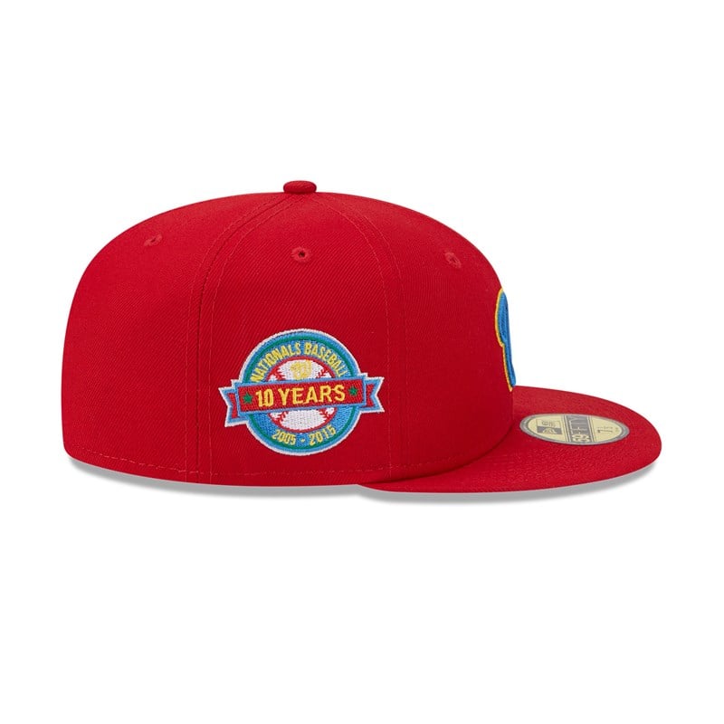 Red New Era Washington Nationals State Tartan Fitted Cap 59fifty | NXIG94102