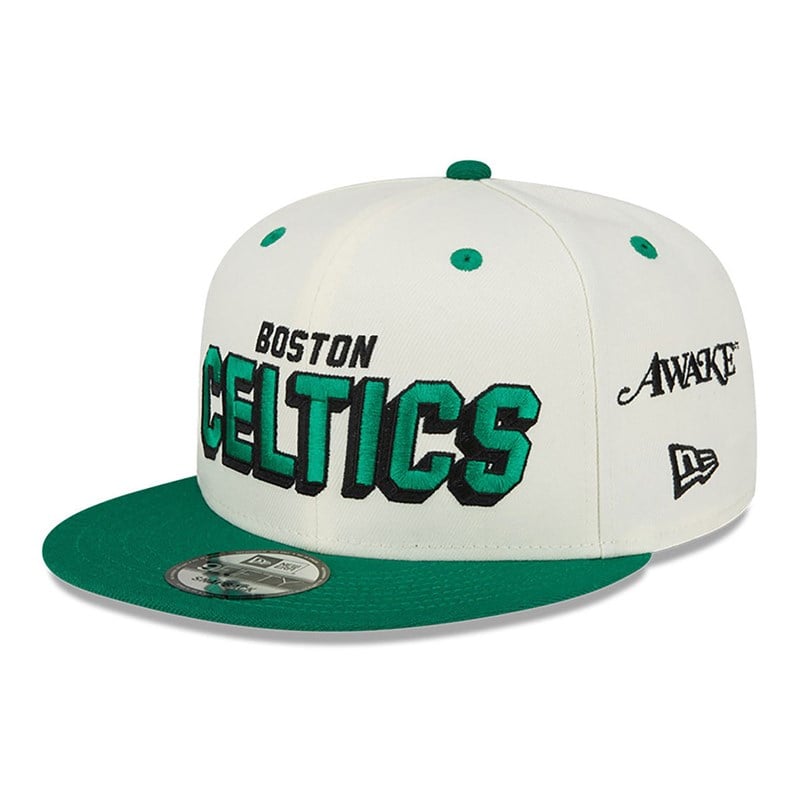 White New Era Boston Celtics Awake Cap 9fifty | VWKI61580