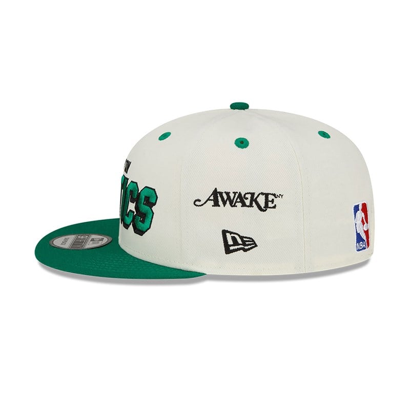 White New Era Boston Celtics Awake Cap 9fifty | VWKI61580