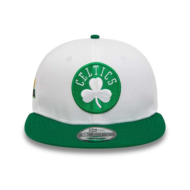 White New Era Boston Celtics Crown Patches Cap 9fifty | YOLV84539