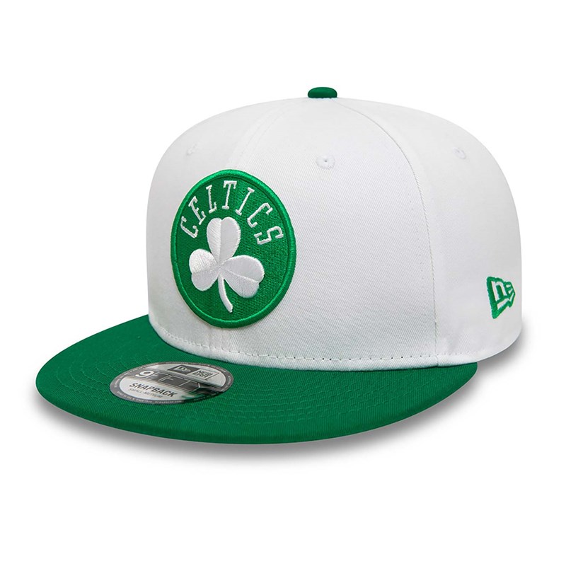 White New Era Boston Celtics Crown Patches Cap 9fifty | YOLV84539