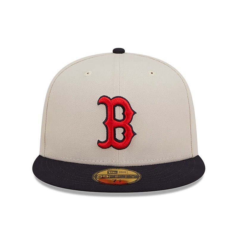 White New Era Boston Sox Fall Classic Fitted Cap 59fifty | ADME57293