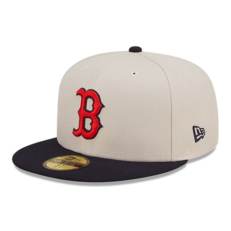 White New Era Boston Sox Fall Classic Fitted Cap 59fifty | ADME57293