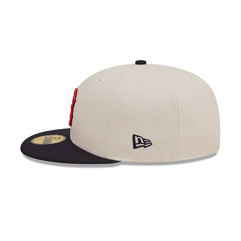 White New Era Boston Sox Fall Classic Fitted Cap 59fifty | ADME57293