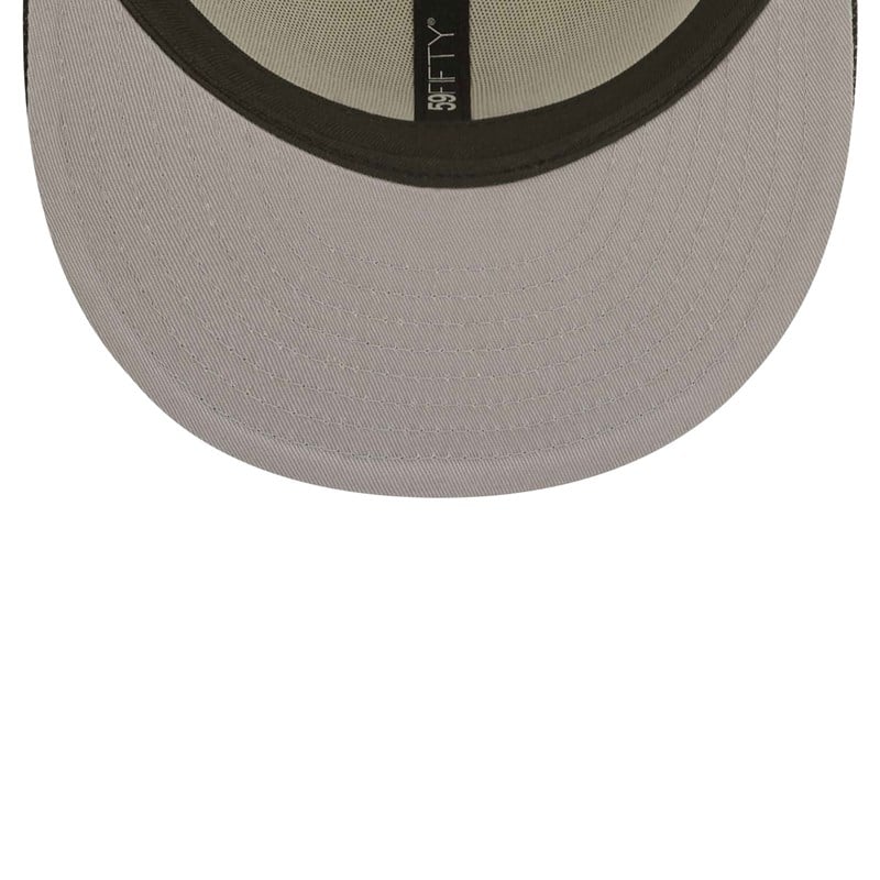 White New Era Boston Sox MLB Chrome Fitted Cap 59fifty | EOJH04629