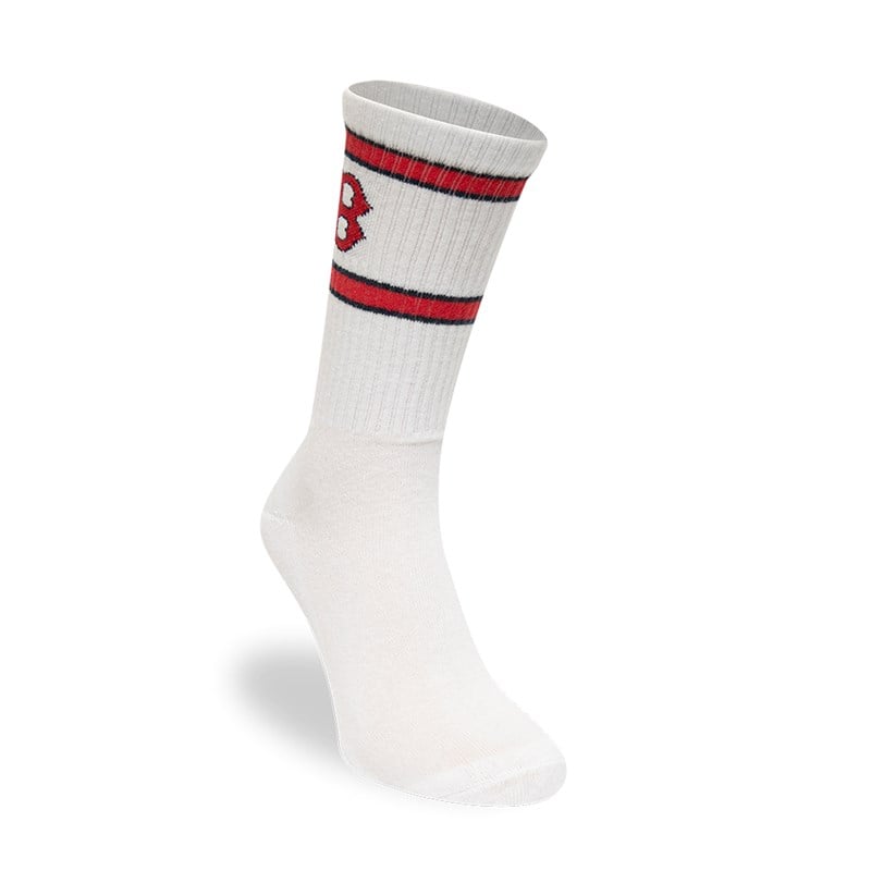 White New Era Boston Sox MLB Premium Socks | TJPQ45029