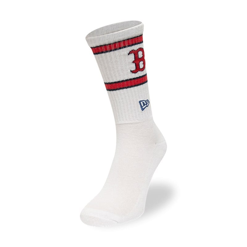 White New Era Boston Sox MLB Premium Socks | TJPQ45029