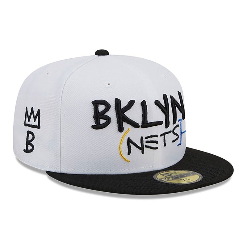 White New Era Brooklyn Nets Authentics City Edition Fitted Cap 59fifty | RMKA59132