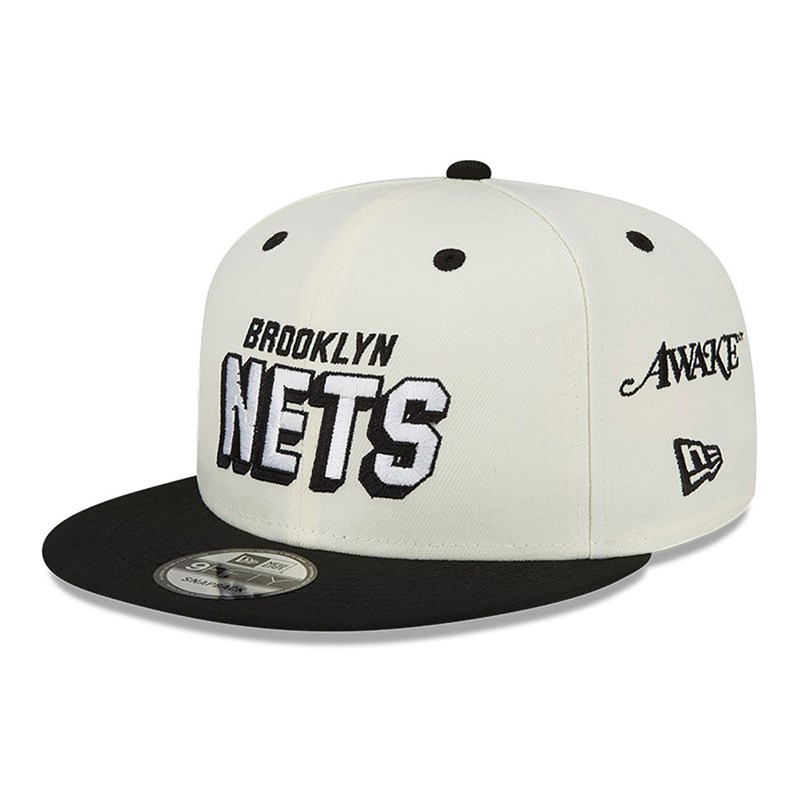 White New Era Brooklyn Nets Awake Cap 9fifty | INXL53261