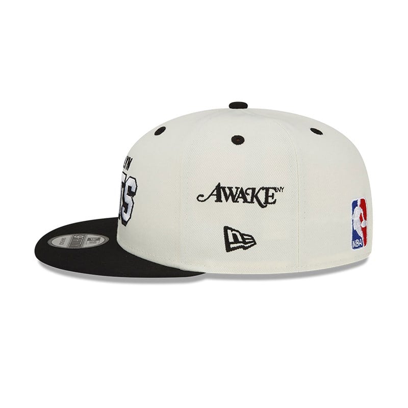 White New Era Brooklyn Nets Awake Cap 9fifty | INXL53261