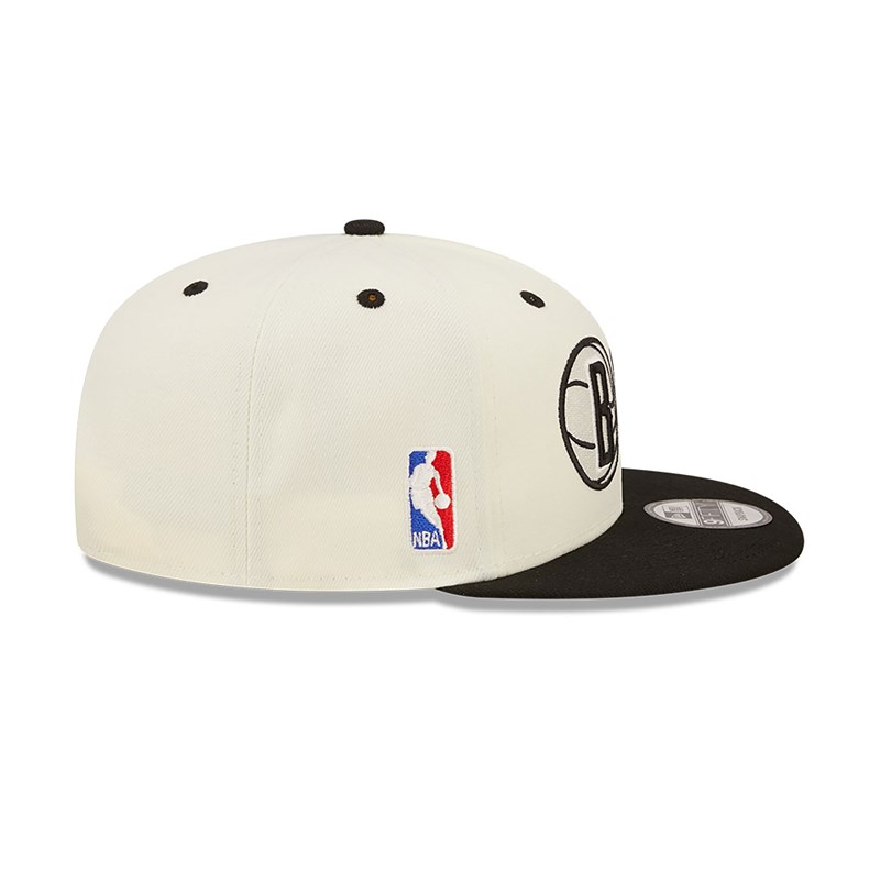 White New Era Brooklyn Nets Logo Blend Cap 9fifty | QBFI71904