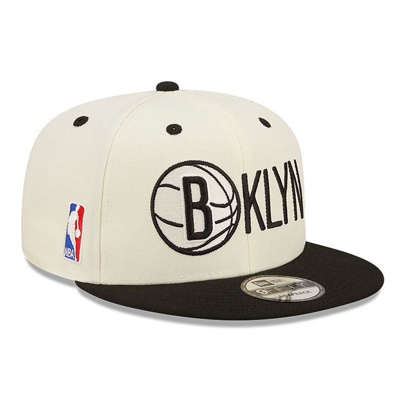 White New Era Brooklyn Nets Logo Blend Cap 9fifty | QBFI71904