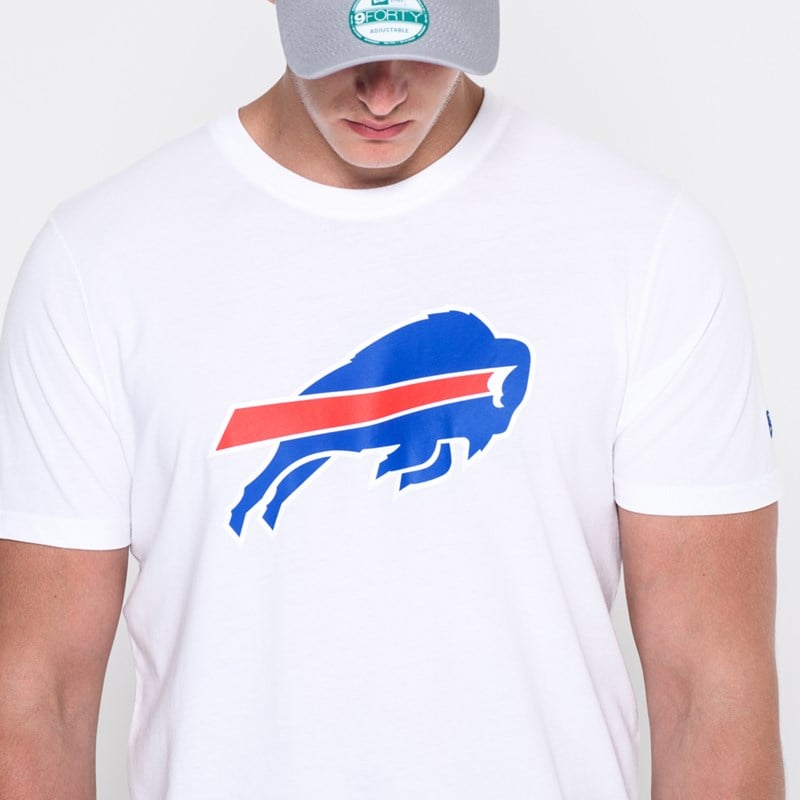 White New Era Buffalo Bills NFL Team Logo T-Shirt | QWLZ38210