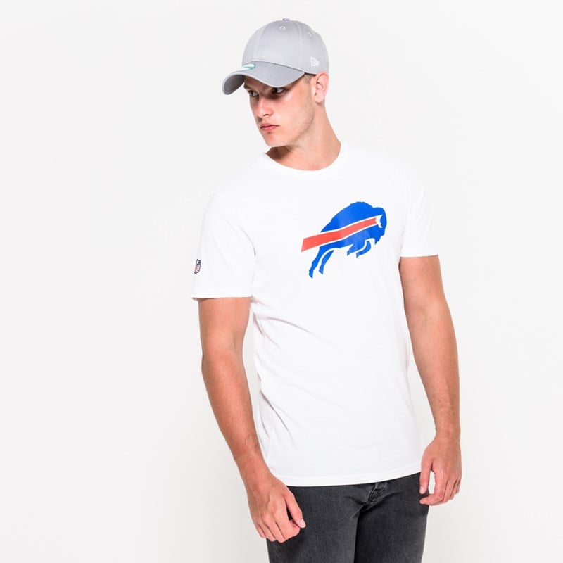 White New Era Buffalo Bills NFL Team Logo T-Shirt | QWLZ38210