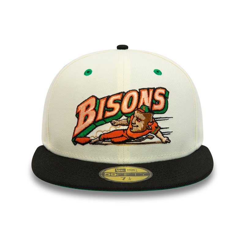 White New Era Buffalo Bisons Milb Chrome Fitted Cap 59fifty | DAQE08314