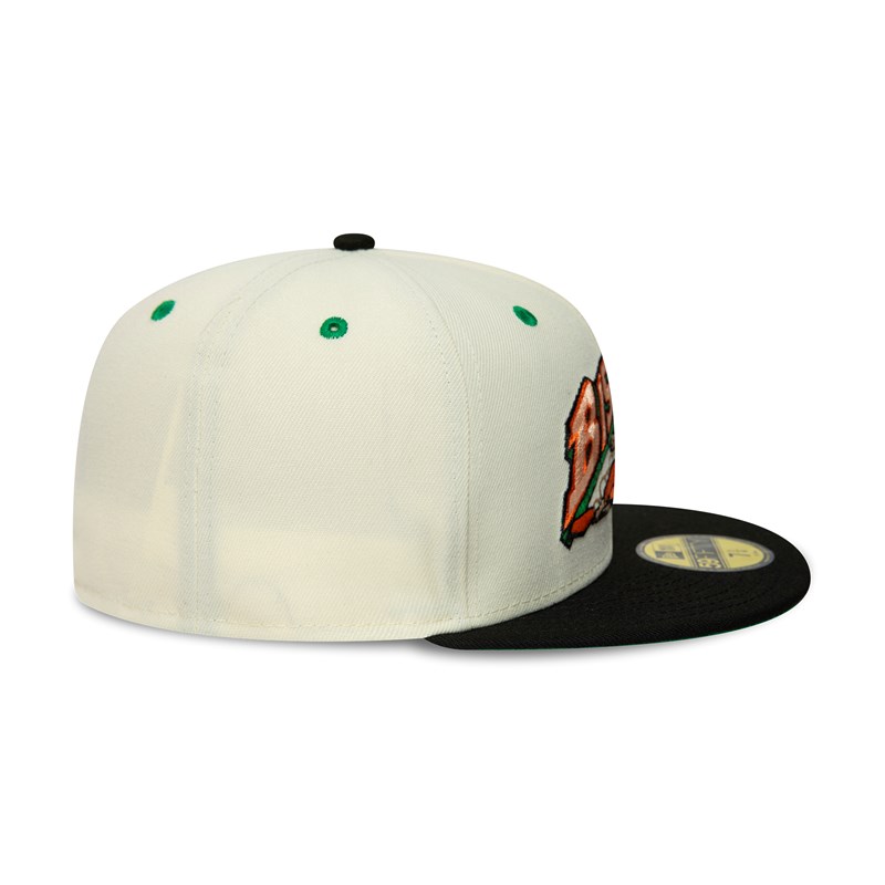 White New Era Buffalo Bisons Milb Chrome Fitted Cap 59fifty | DAQE08314