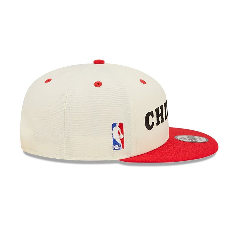 White New Era Chicago Bulls Logo Blend Cap 9fifty | BQXF70289