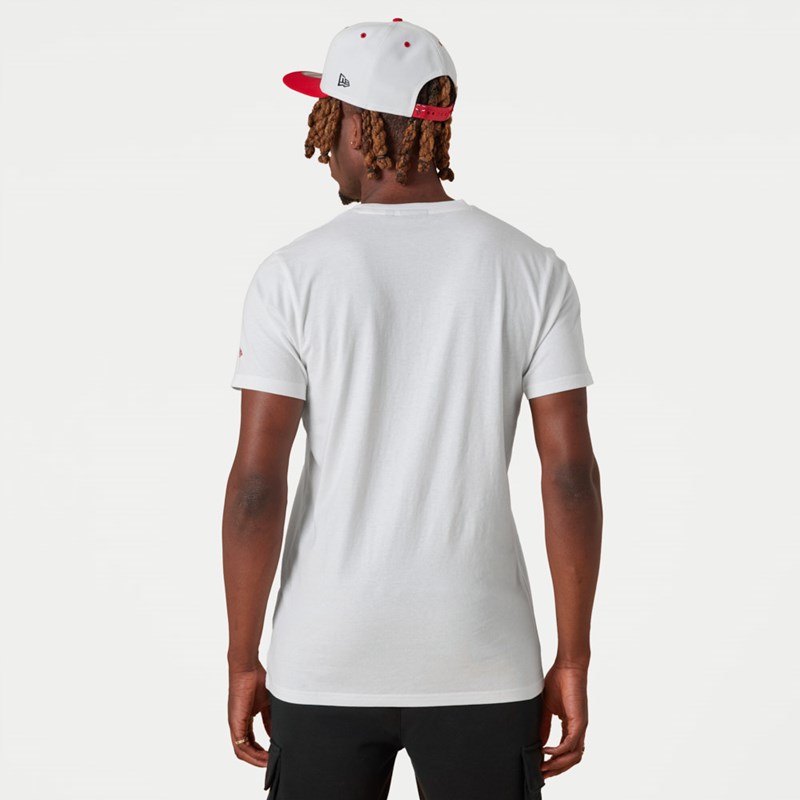 White New Era Chicago Bulls NBA Globe Logo T-Shirt | NSVC07248