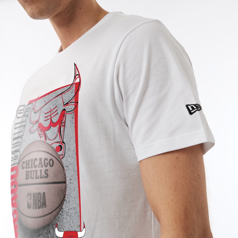 White New Era Chicago Bulls NBA Hoop Graphic T-Shirt | SKLI30918