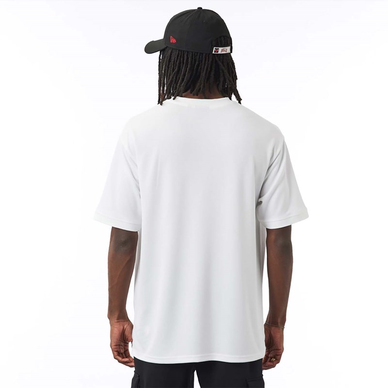 White New Era Chicago Bulls NBA Script T-Shirt | KHRM70953