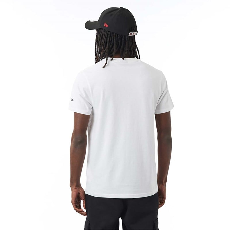 White New Era Chicago Bulls NBA Script T-Shirt | YPTU82704