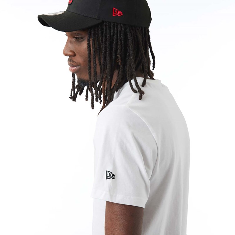 White New Era Chicago Bulls NBA Script T-Shirt | YPTU82704