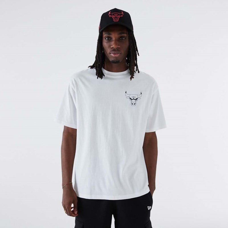 White New Era Chicago Bulls NBA T-Shirt | YKCQ52601