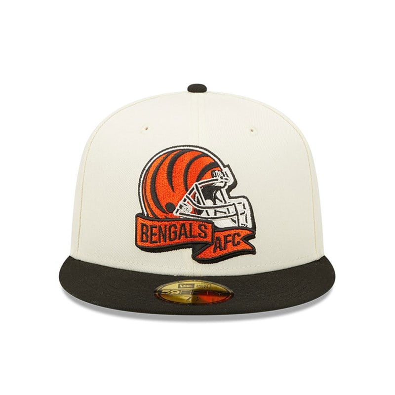 White New Era Cincinnati Bengals NFL Sideline 2022 Fitted Cap 59fifty | KOBD13084