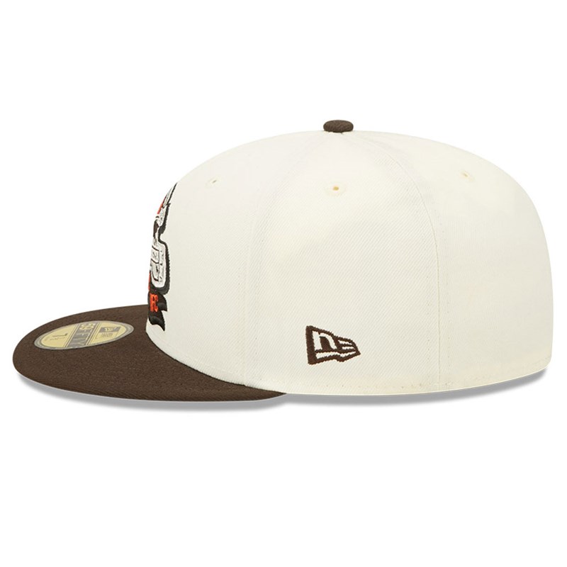 White New Era Cleveland Browns NFL Sideline 2022 Fitted Cap 59fifty | QRYN81975