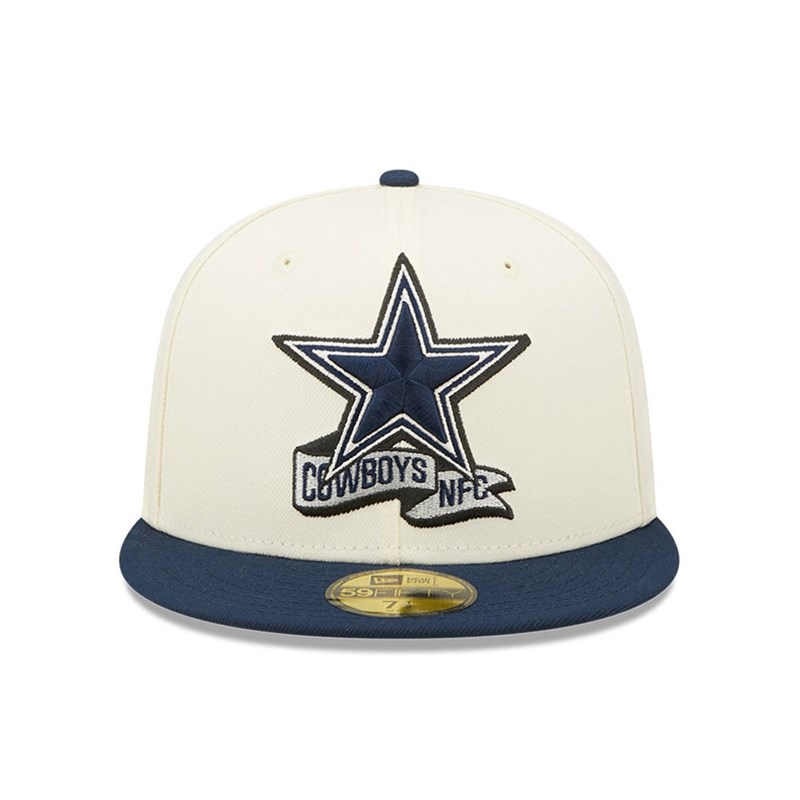 White New Era Dallas Cowboys NFL Sideline 2022 Fitted Cap 59fifty | RZCU34590