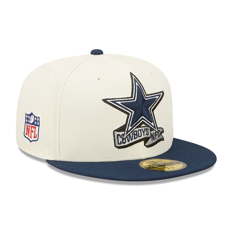 White New Era Dallas Cowboys NFL Sideline 2022 Fitted Cap 59fifty | RZCU34590