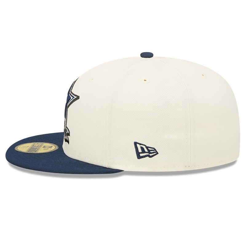 White New Era Dallas Cowboys NFL Sideline 2022 Fitted Cap 59fifty | RZCU34590