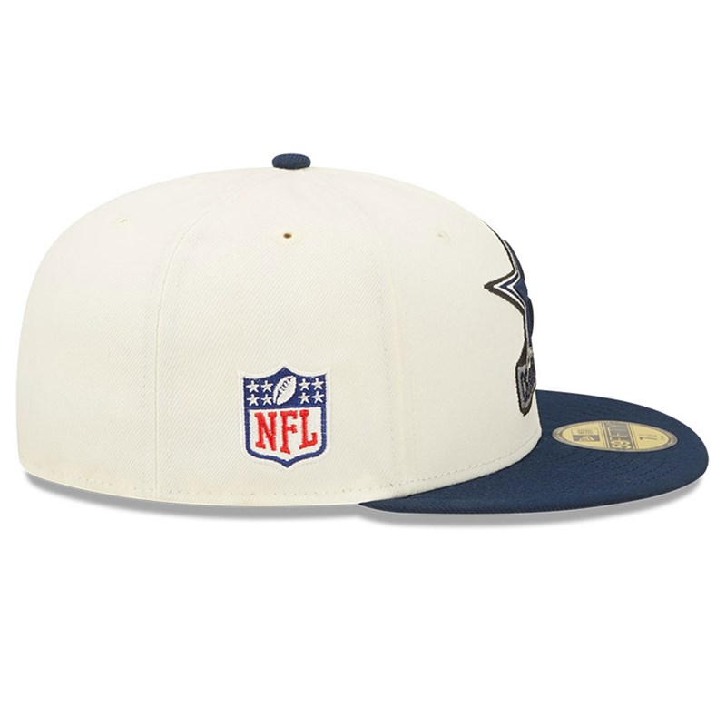 White New Era Dallas Cowboys NFL Sideline 2022 Fitted Cap 59fifty | RZCU34590