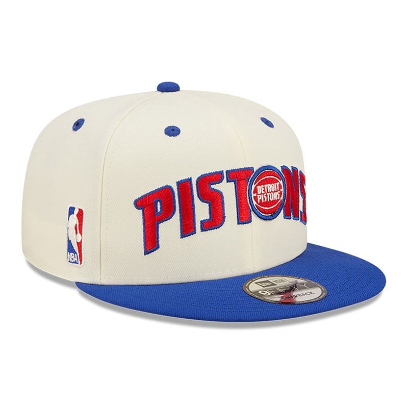 White New Era Detriot Pistons Blend Cap 9fifty | OWLF80726