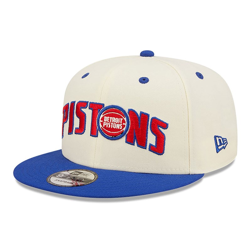 White New Era Detriot Pistons Blend Cap 9fifty | OWLF80726