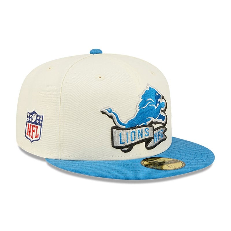 White New Era Detroit Lions NFL Sideline 2022 Fitted Cap 59fifty | TFGA32679