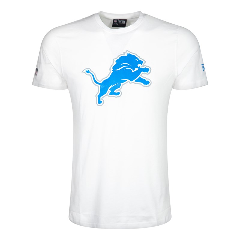 White New Era Detroit Lions NFL Team Logo T-Shirt | CHKV05719