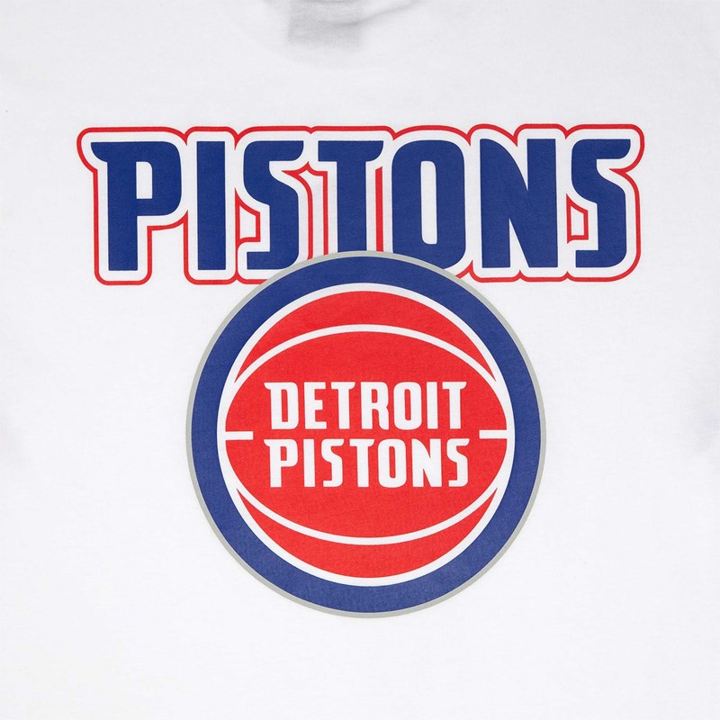 White New Era Detroit Pistons NBA Paris Games T-Shirt | TMXE10983