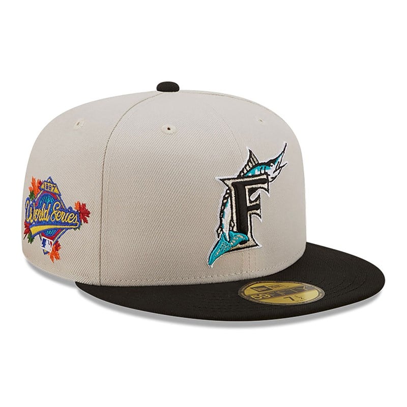 White New Era Florida Marlins Fall Classic Fitted Cap 59fifty | ZKDU54032