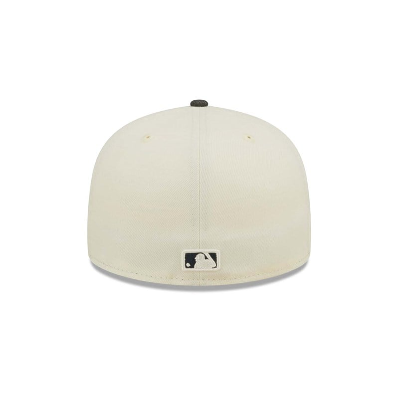 White New Era Houston Astros MLB Chrome Fitted Cap 59fifty | ATOM60528