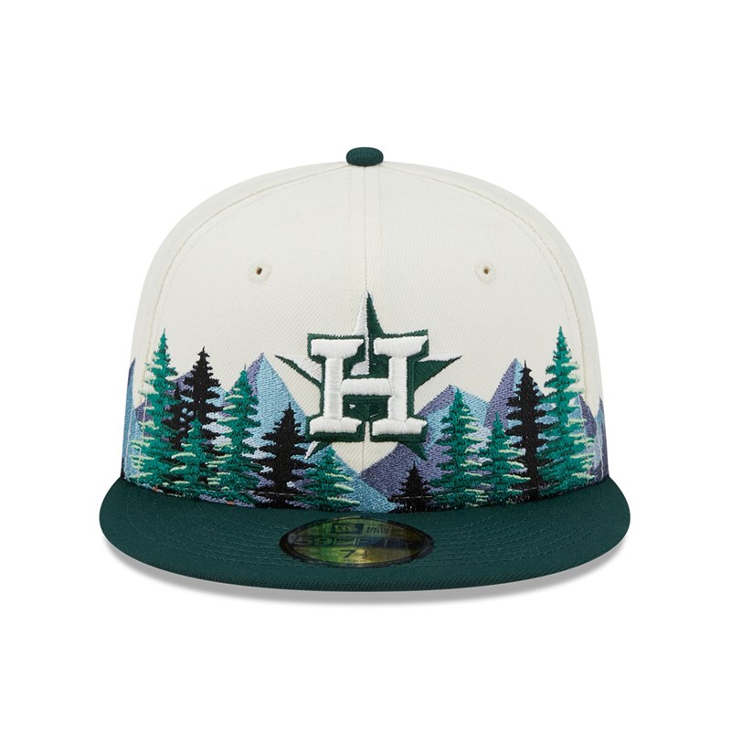 White New Era Houston Astros Outdoor Fitted 59fifty | JBQY78469